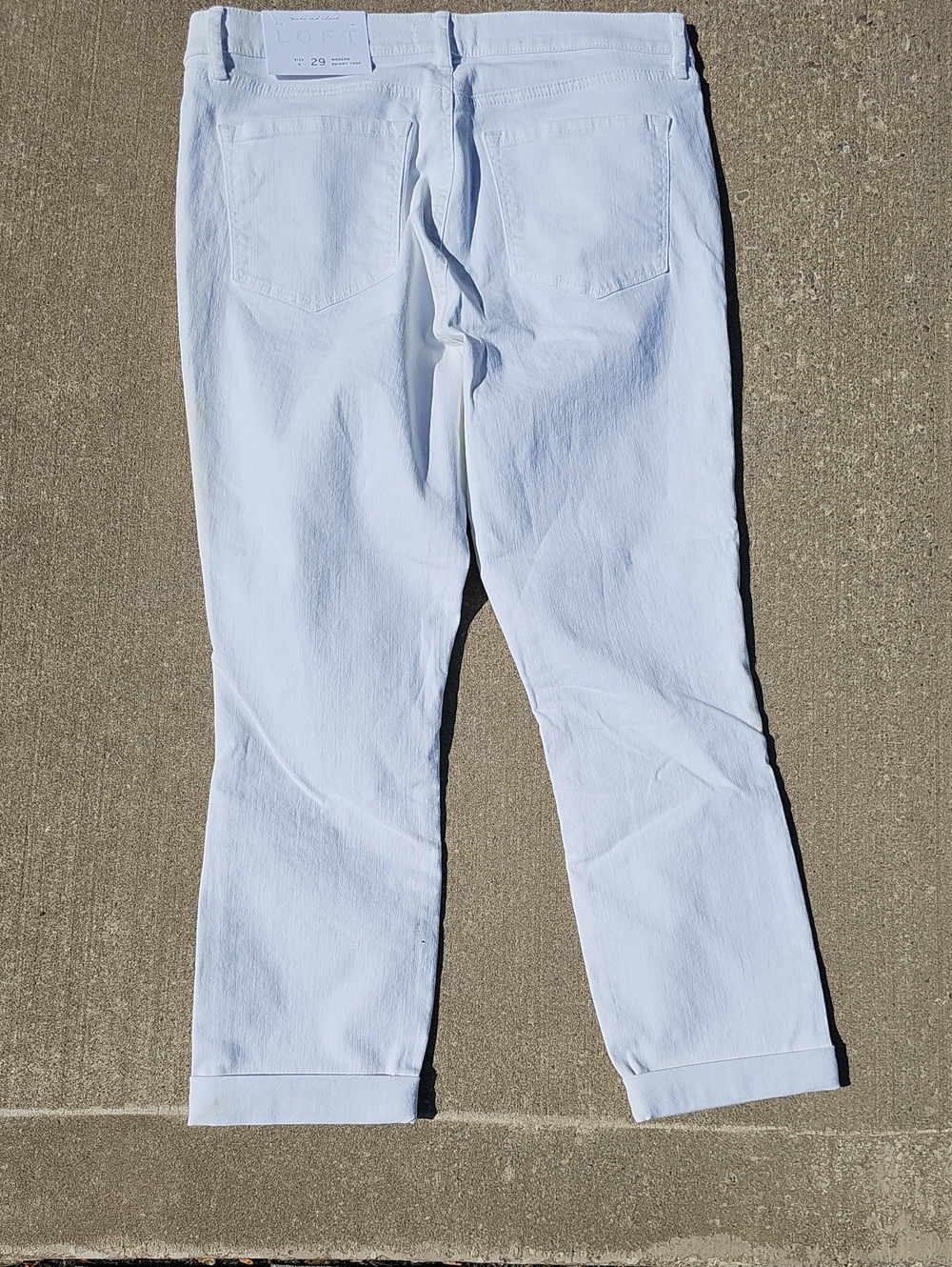 Loft White Modetn Skinny  Cropped Jeans - Picture 6 of 8